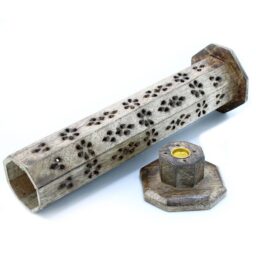 Zeshoekige wierooktoren met rookkamer - Mangohout Zeshoekige wierooktoren met rookkamer - Mangohout