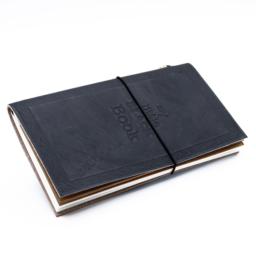 Handgemaakt Leren Notitieboek - My Little Black Book - Zwart