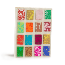 Lokta Mini Tiles Notitieboek – Medium (15x12cm) – 45 Bladen – Natuurlijk
