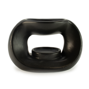 Ceramic Zen Oil Burner - Oval Pebble - Matt Black Ceramic Zen Oil Burner - Oval Pebble - Matt Black